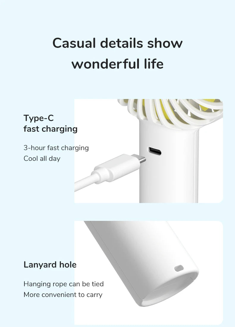 Mini Strong Wind Handheld Fan Portable