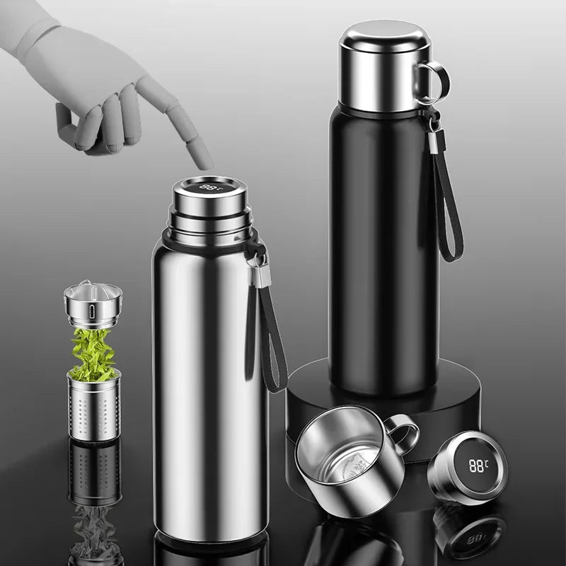 Smart Stainless Steel Thermos Water Bottle Temperature