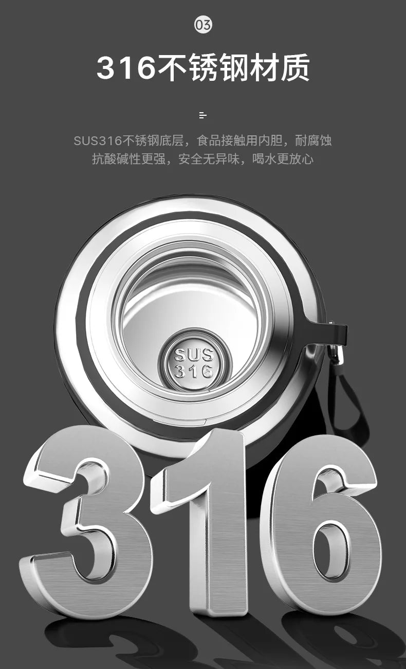 Smart Stainless Steel Thermos Water Bottle Temperature