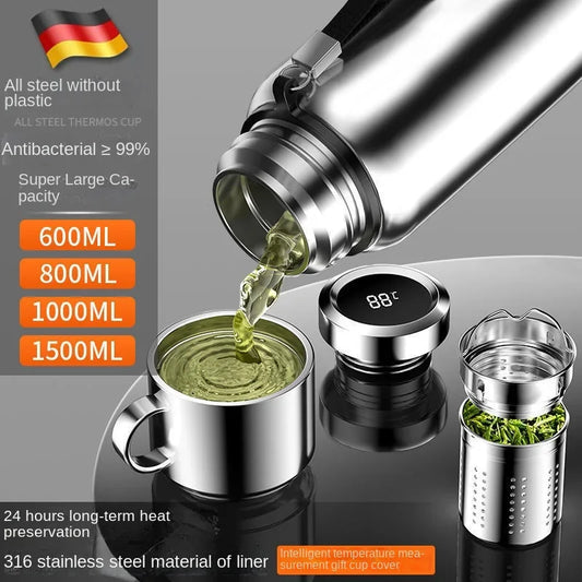 Smart Stainless Steel Thermos Water Bottle Temperature