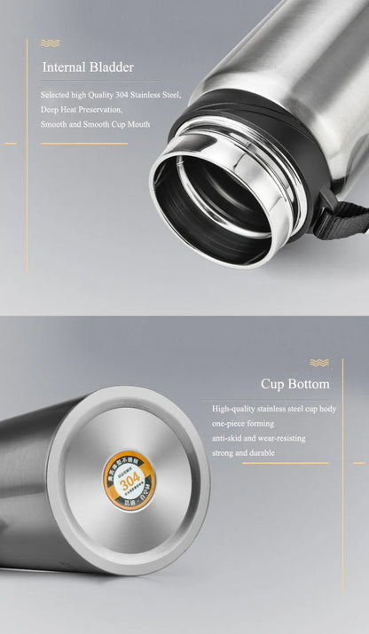 Smart Stainless Steel Thermos Water Bottle Temperature