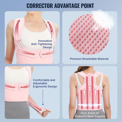 Back Brace and Posture Corrector for Women and Men