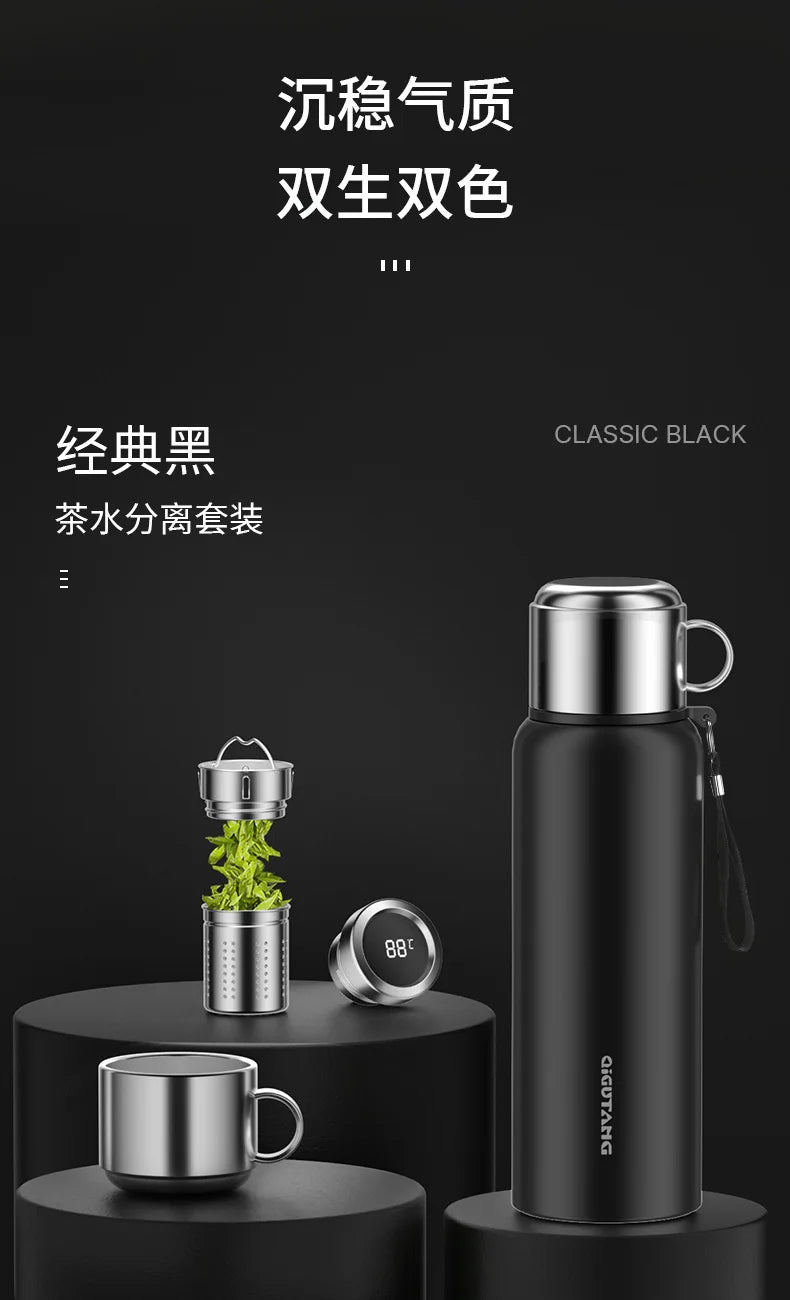 Smart Stainless Steel Thermos Water Bottle Temperature