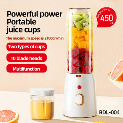 Compact USB Juicer with Rechargeable Battery