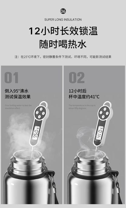 Smart Stainless Steel Thermos Water Bottle Temperature