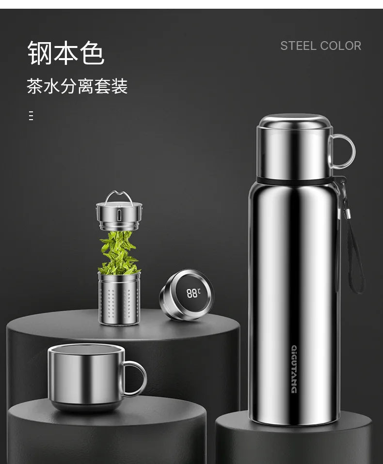 Smart Stainless Steel Thermos Water Bottle Temperature