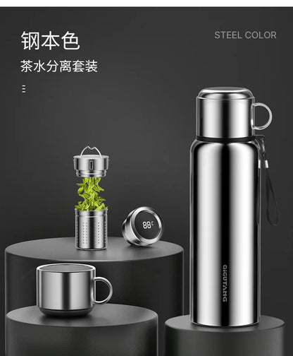 Smart Stainless Steel Thermos Water Bottle Temperature