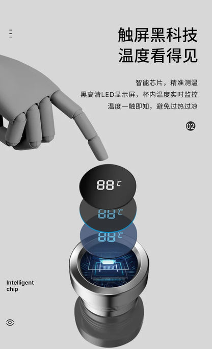 Smart Stainless Steel Thermos Water Bottle Temperature