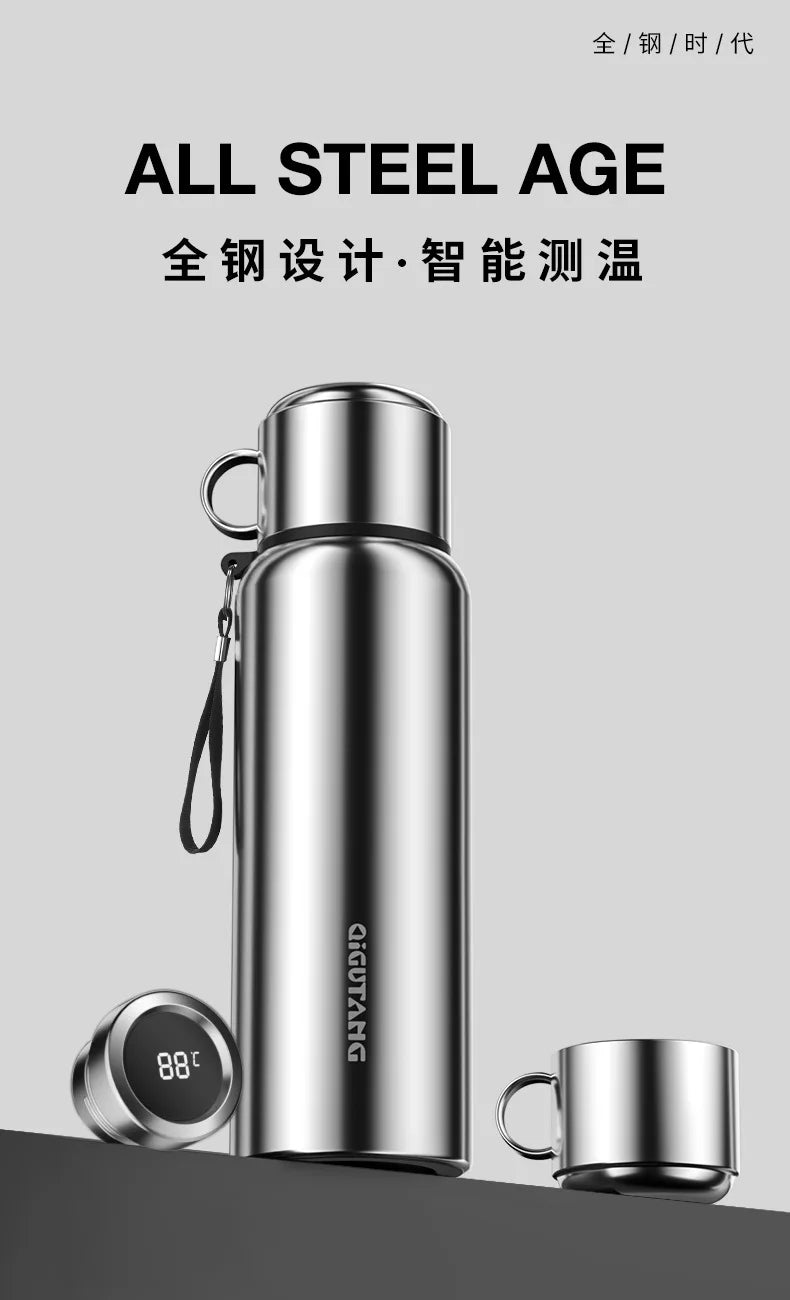 Smart Stainless Steel Thermos Water Bottle Temperature